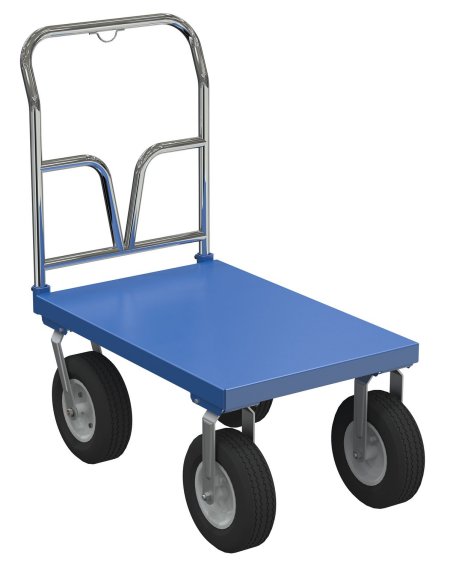 Vestil Steel Pneumatic Tire Platform Cart 30x60  1500 lb Capacity - PNU-3060